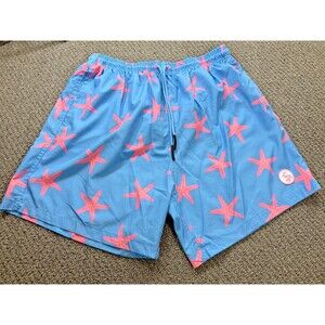 NWOT Uzzi Mens SZ XXLarge Blue with Starfish Stretch Above Knee